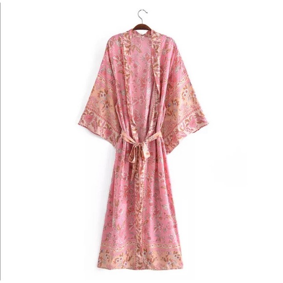 Bohemian Gypsy Inspired Kimono Robe | House Robe | Beach Robe | - Picture 1 of 5